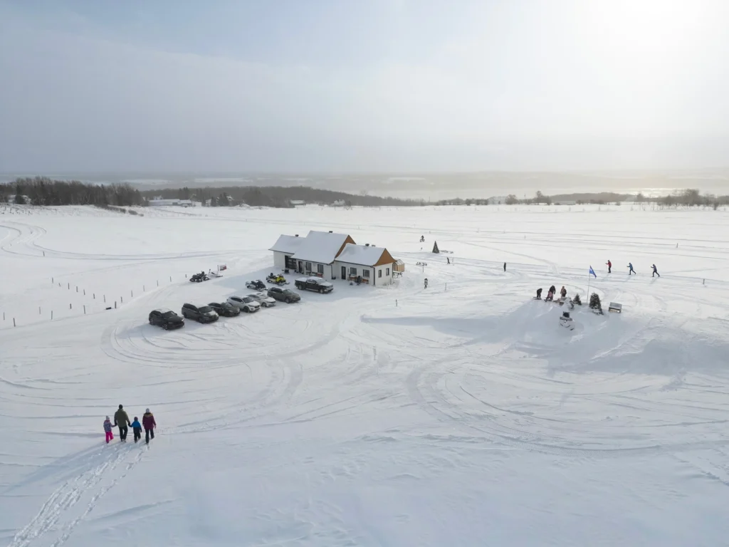 La Ferme vue aérienne hiver